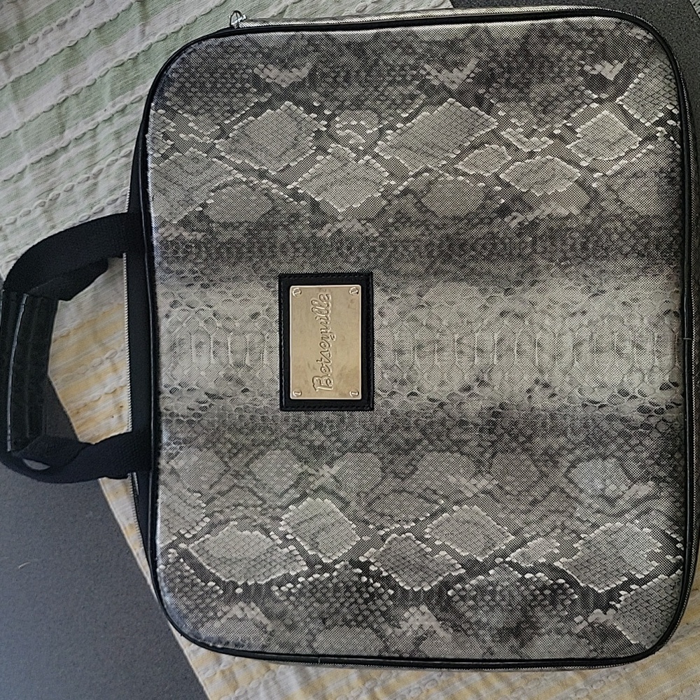 Betsey Johnson Metallic Snakeskin Laptop Bag